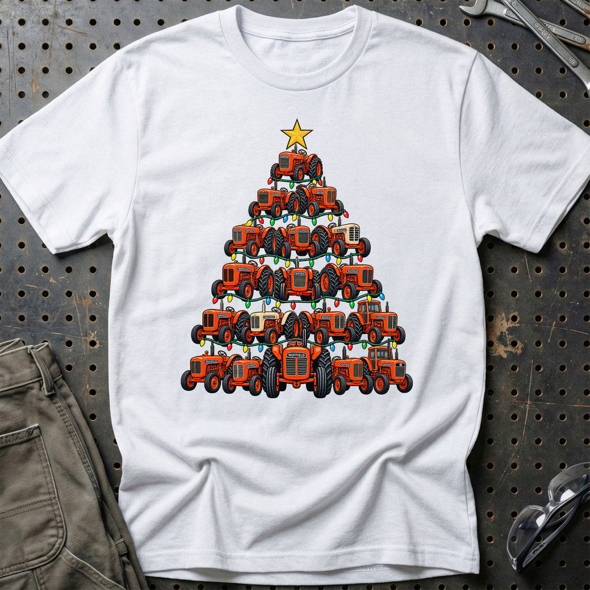 Nuffield Juletræ T-Shirt-Beklædning-Nuffield-Hvid-S-Garage Culture Shop- garage - man cave - merchandise