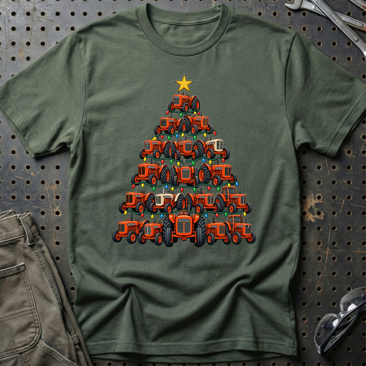 Nuffield Juletræ T-Shirt-Beklædning-Nuffield-Grøn Militær-S-Garage Culture Shop- garage - man cave - merchandise