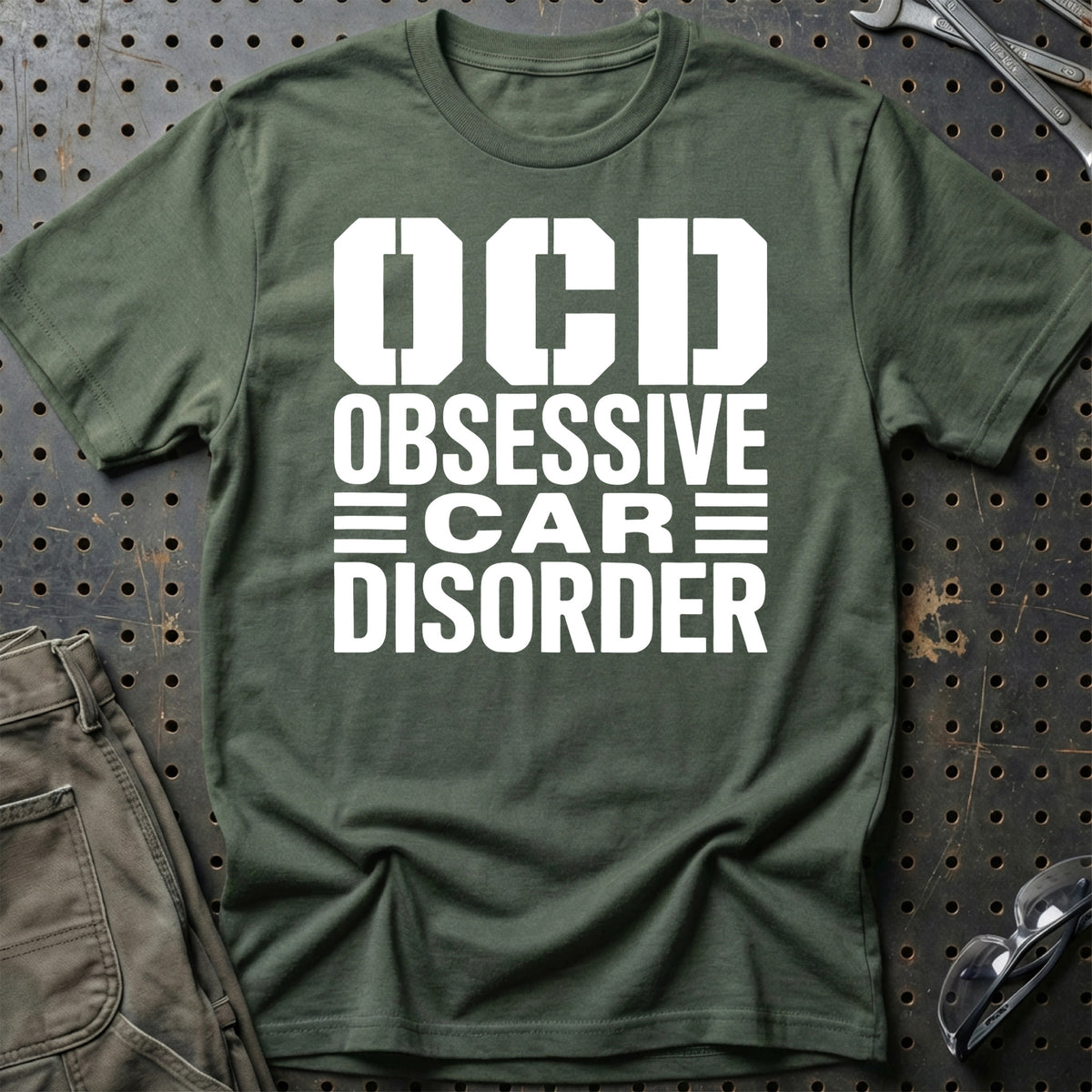 
Obsessive Car Disorder T-Shirt – Grøn Militær