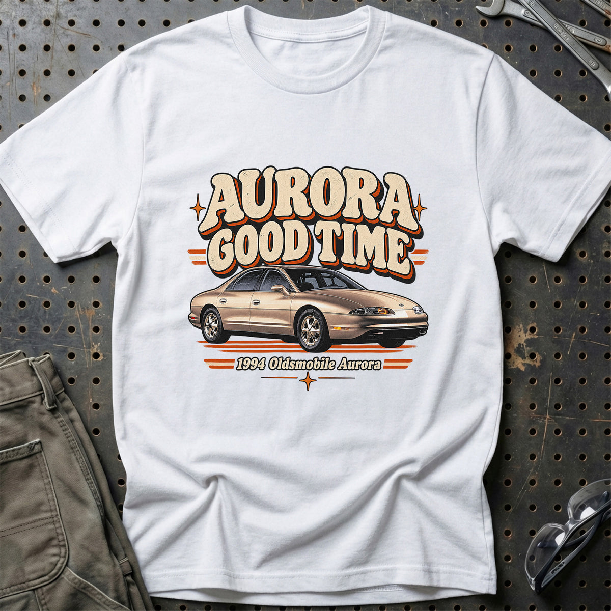 
Oldsmobile Aurora 1994 – Aurora Good Time T-Shirt – Hvid