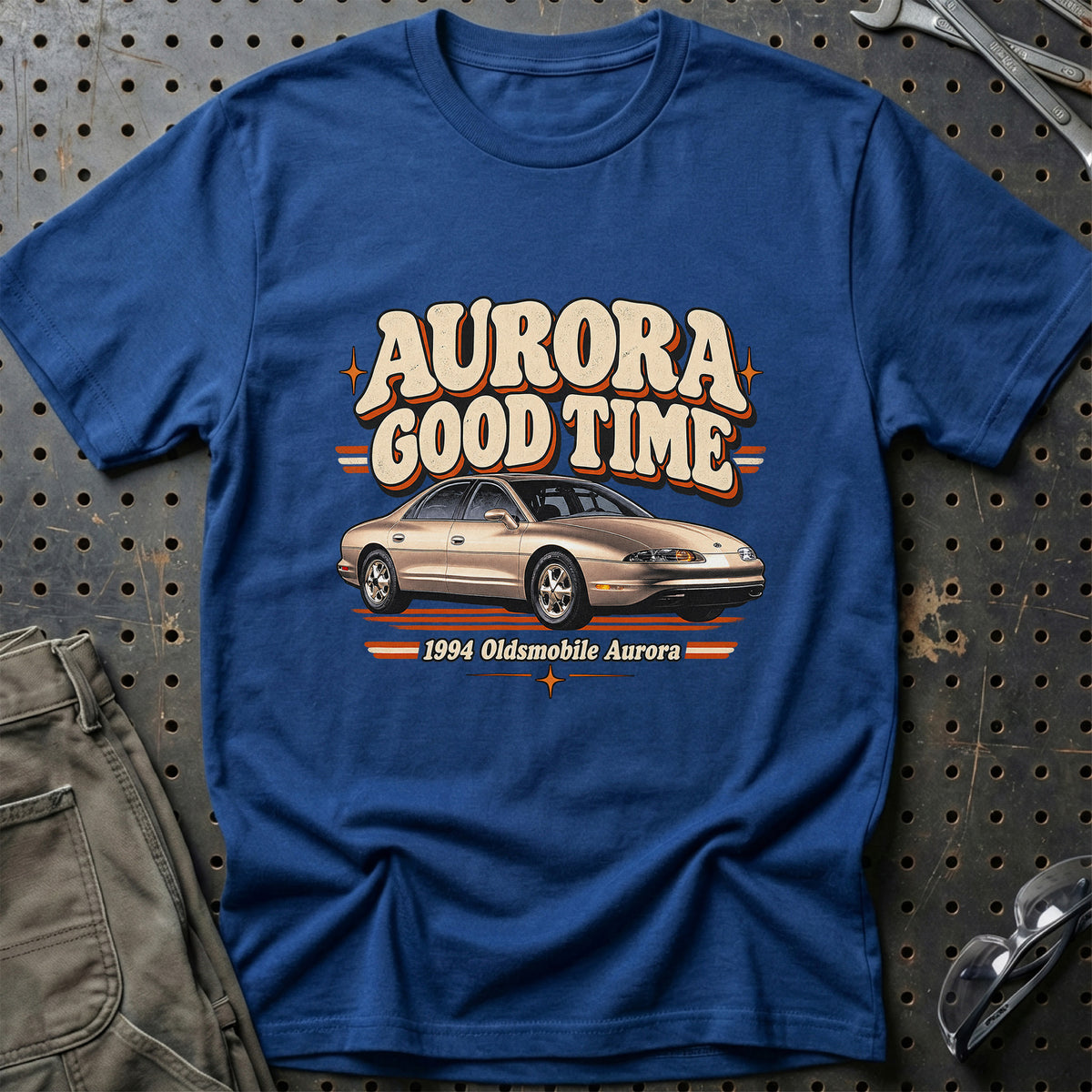 
Oldsmobile Aurora 1994 – Aurora Good Time T-Shirt – Blå Royal