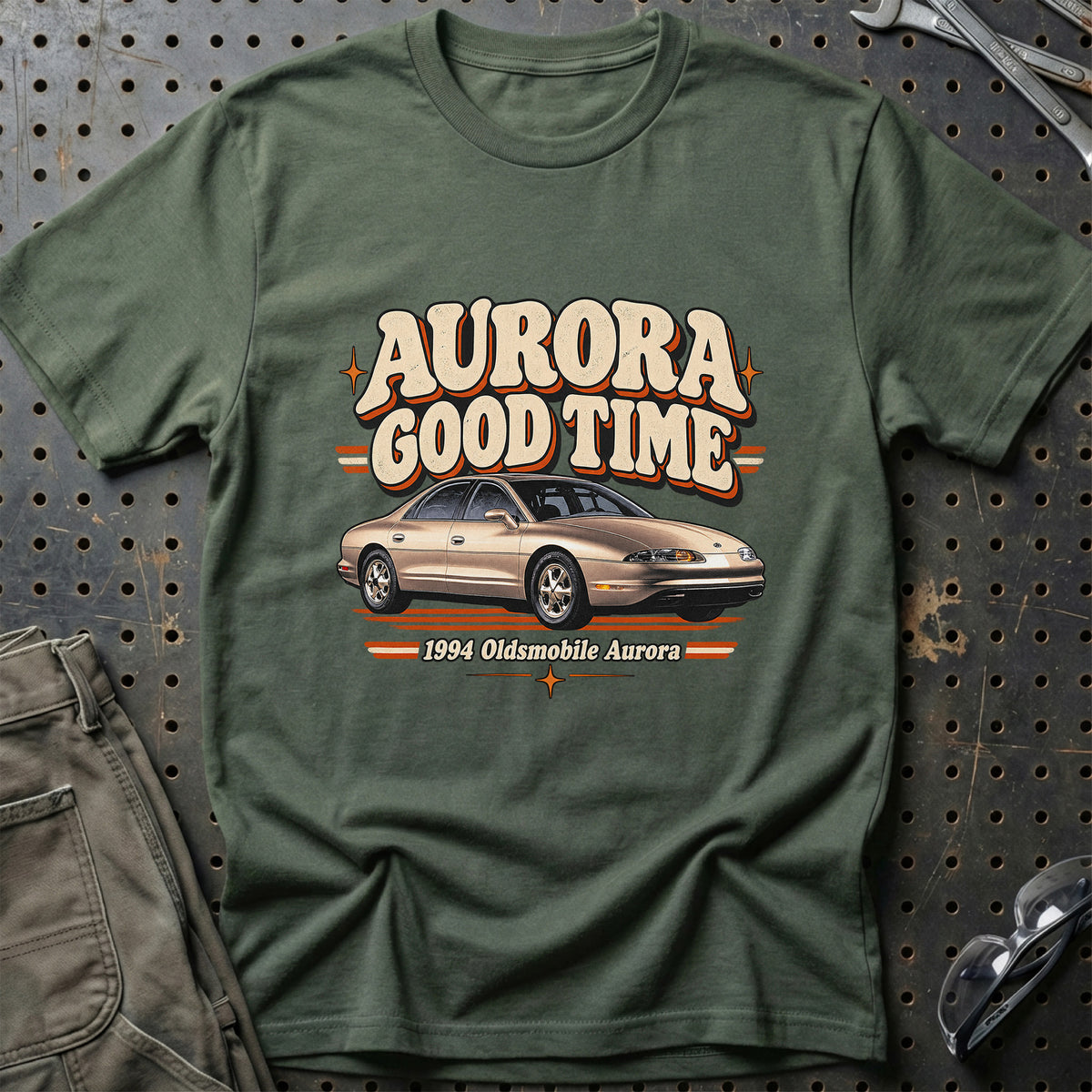 
Oldsmobile Aurora 1994 – Aurora Good Time T-Shirt – Grøn Militær