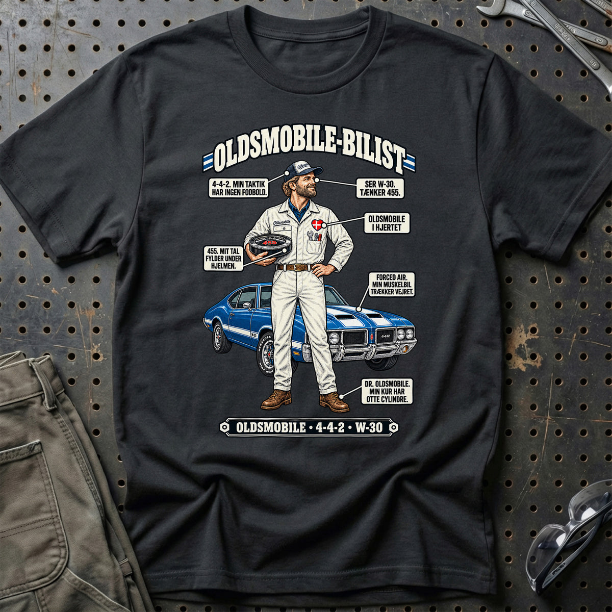 
Oldsmobile-Bilist T-Shirt – Sort