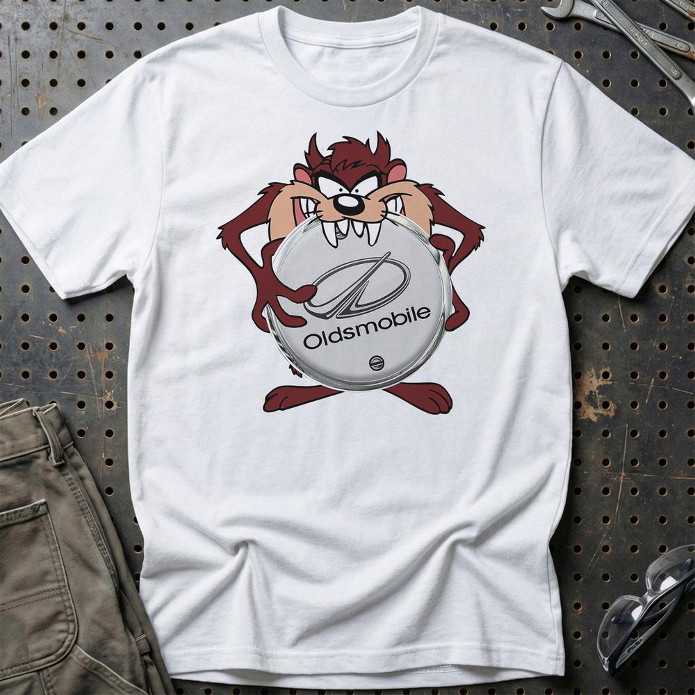 Oldsmobile TAZ T-Shirt-Beklædning-Oldsmobile-Hvid-S-Garage Culture Shop- garage - man cave - merchandise