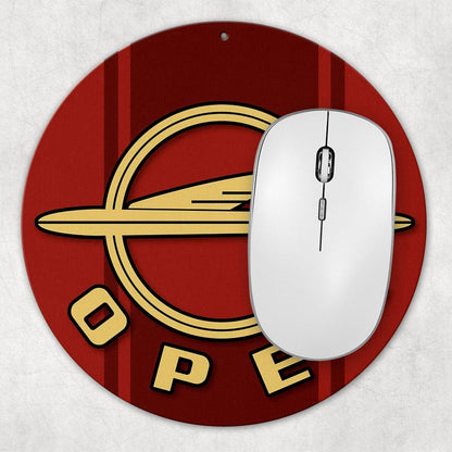 Opel 1954 - 1963 Runde Skilte , Musemåtte Rundt , Kop Underlag, Underlagssæt-Runde Skilte-Opel-Garage Culture Shop- garage - man cave - merchandise