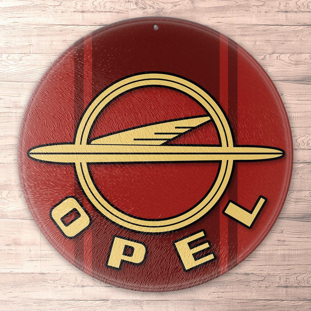 Opel 1954 - 1963 Runde Skilte , Musemåtte Rundt , Kop Underlag, Underlagssæt-Runde Skilte-Opel-Garage Culture Shop- garage - man cave - merchandise