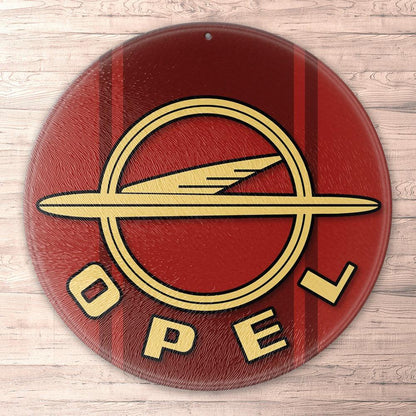Opel 1954 - 1963 Runde Skilte , Musemåtte Rundt , Kop Underlag, Underlagssæt-Runde Skilte-Opel-Garage Culture Shop- garage - man cave - merchandise