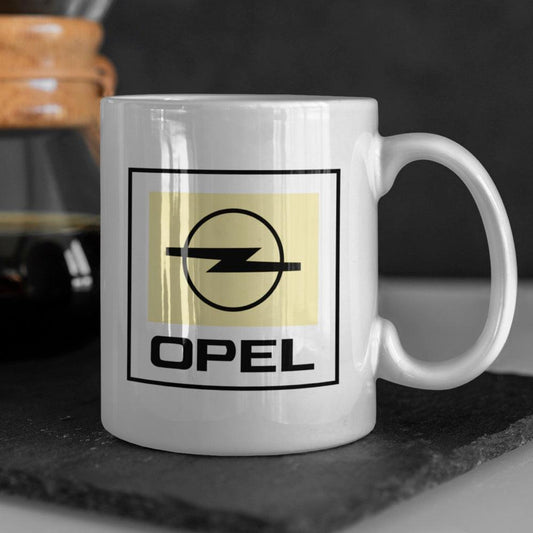 Opel 1987 – 2002 Keramisk Krus-Krus-Opel-Hvid keramisk krus-Garage Culture Shop- garage - man cave - merchandise