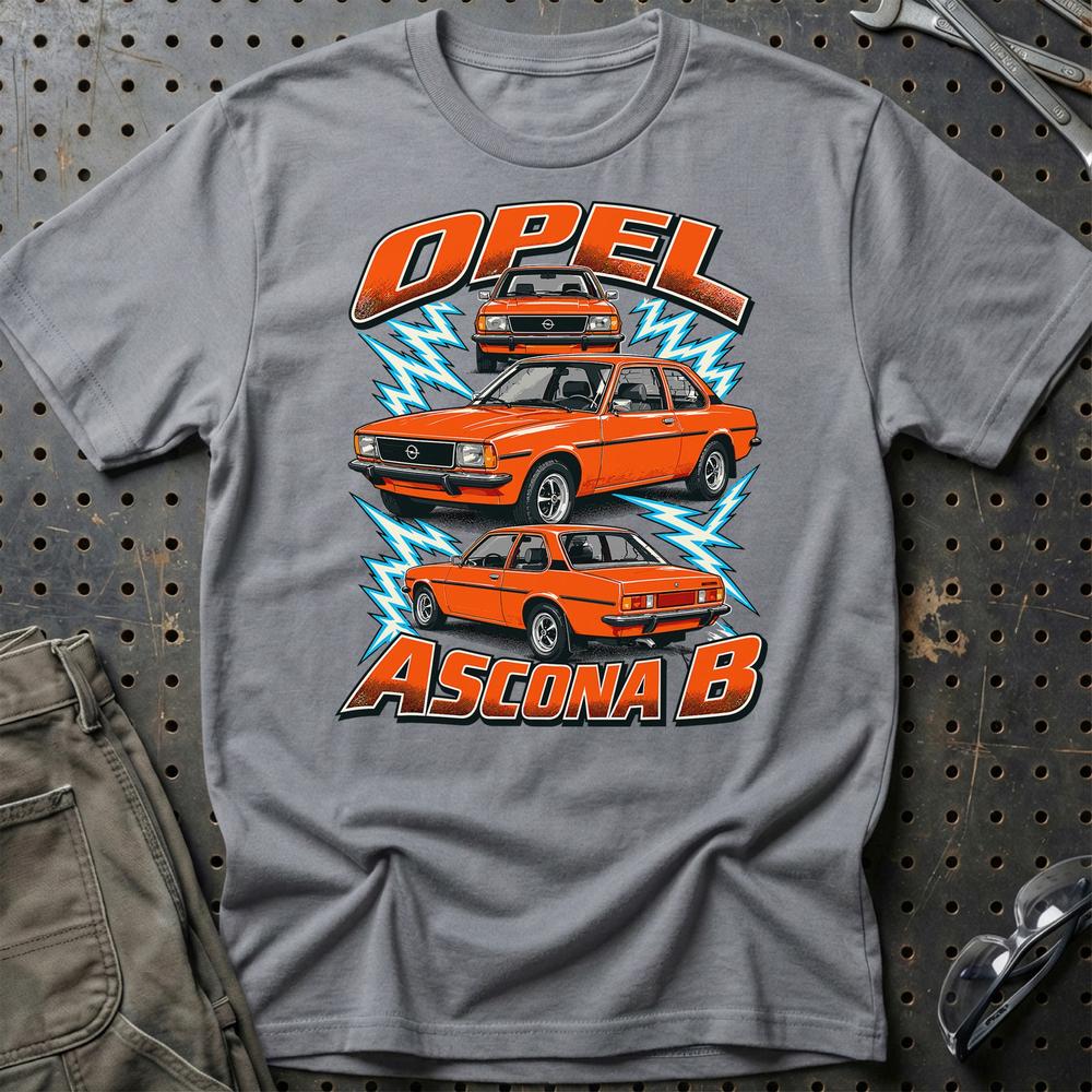 Opel Ascona B T-Shirt-Beklædning-Opel-Grå Sport-S-Garage Culture Shop- garage - man cave - merchandise