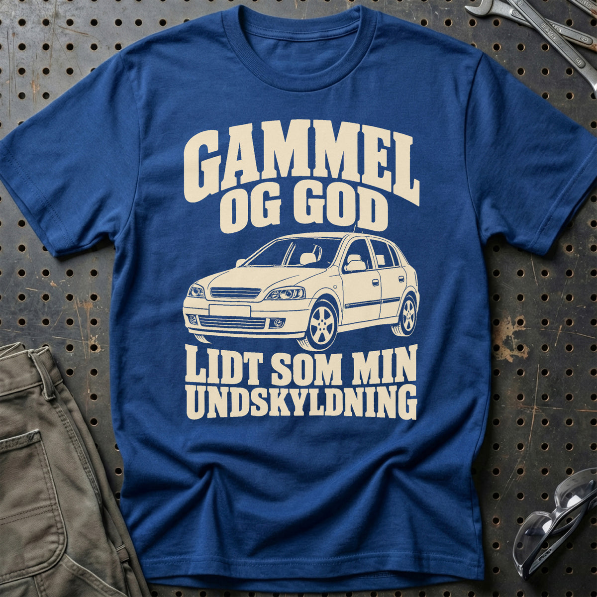 
Opel Astra G – Gammel og god lidt som min undskyldning – Unisex T-Shirt – Blå Royal
