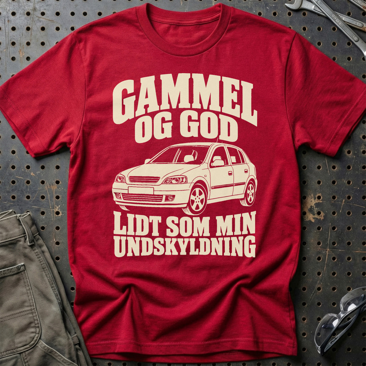 
Opel Astra G – Gammel og god lidt som min undskyldning – Unisex T-Shirt – Rød