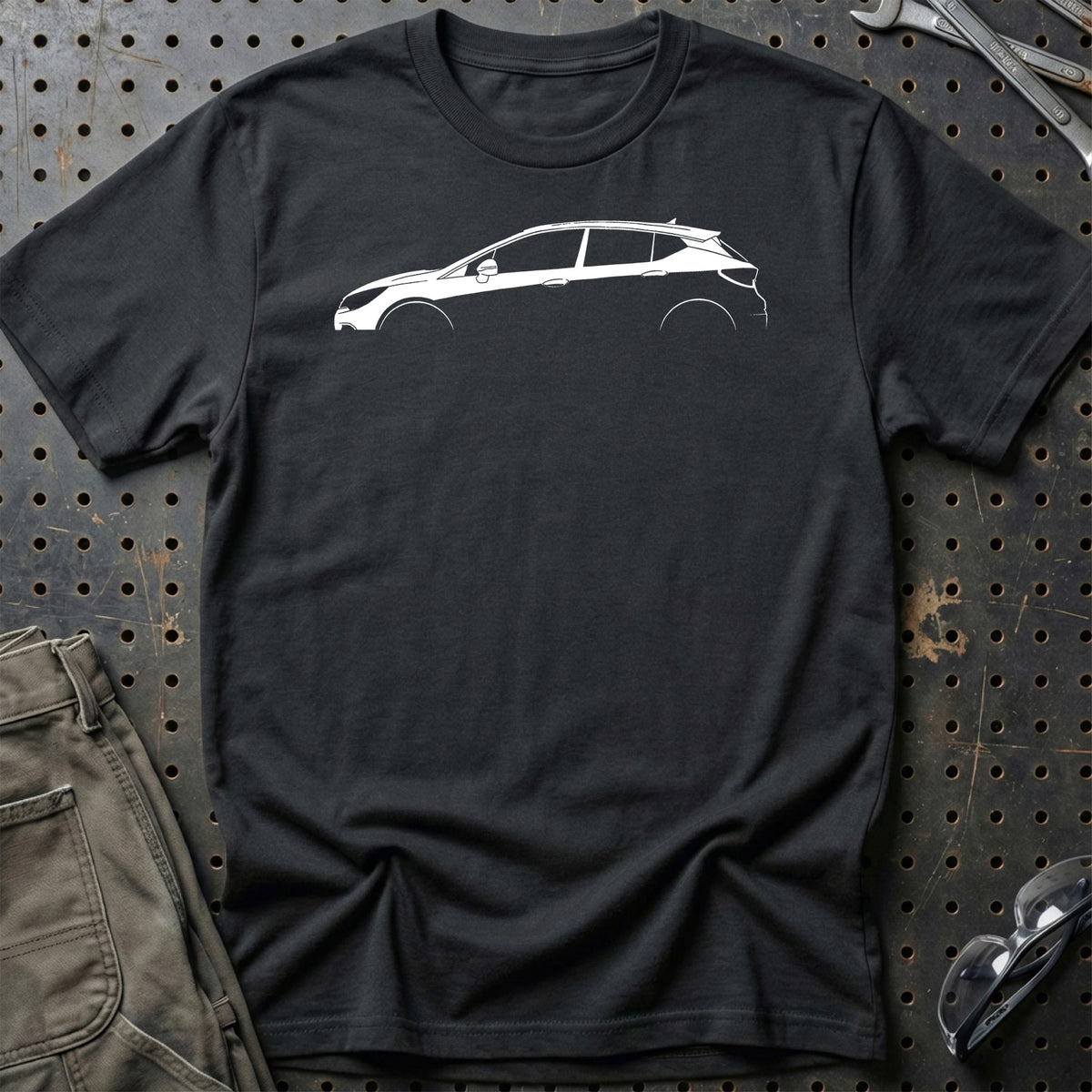 
Opel Astra K Silhuet T-Shirt – Sort
