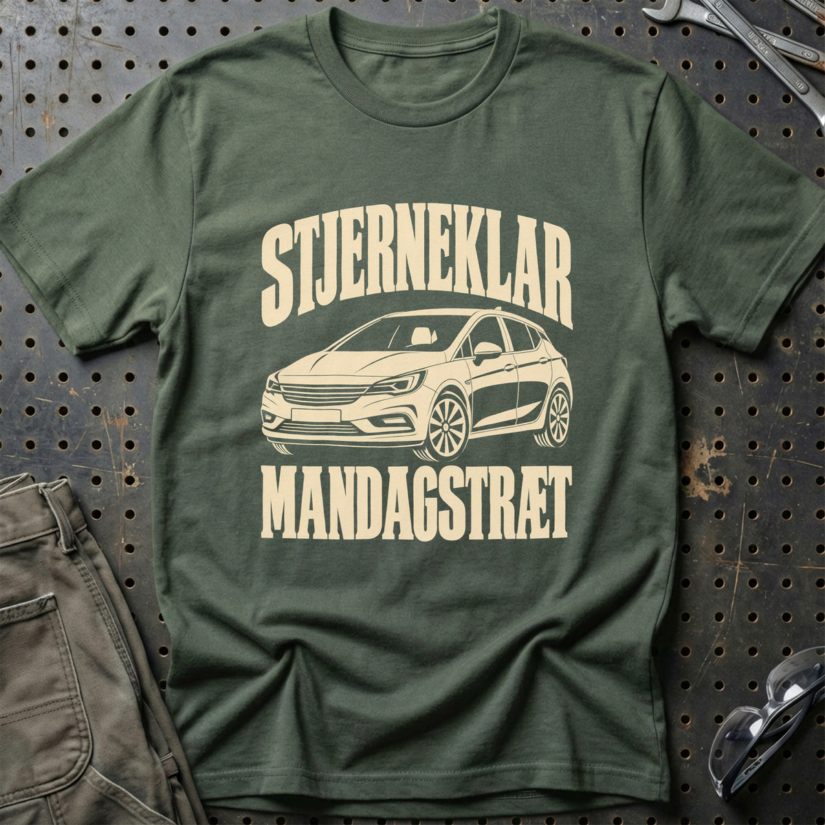 
Opel Astra K – Stjerneklar mandagstræt – Unisex T-Shirt – Grøn Militær