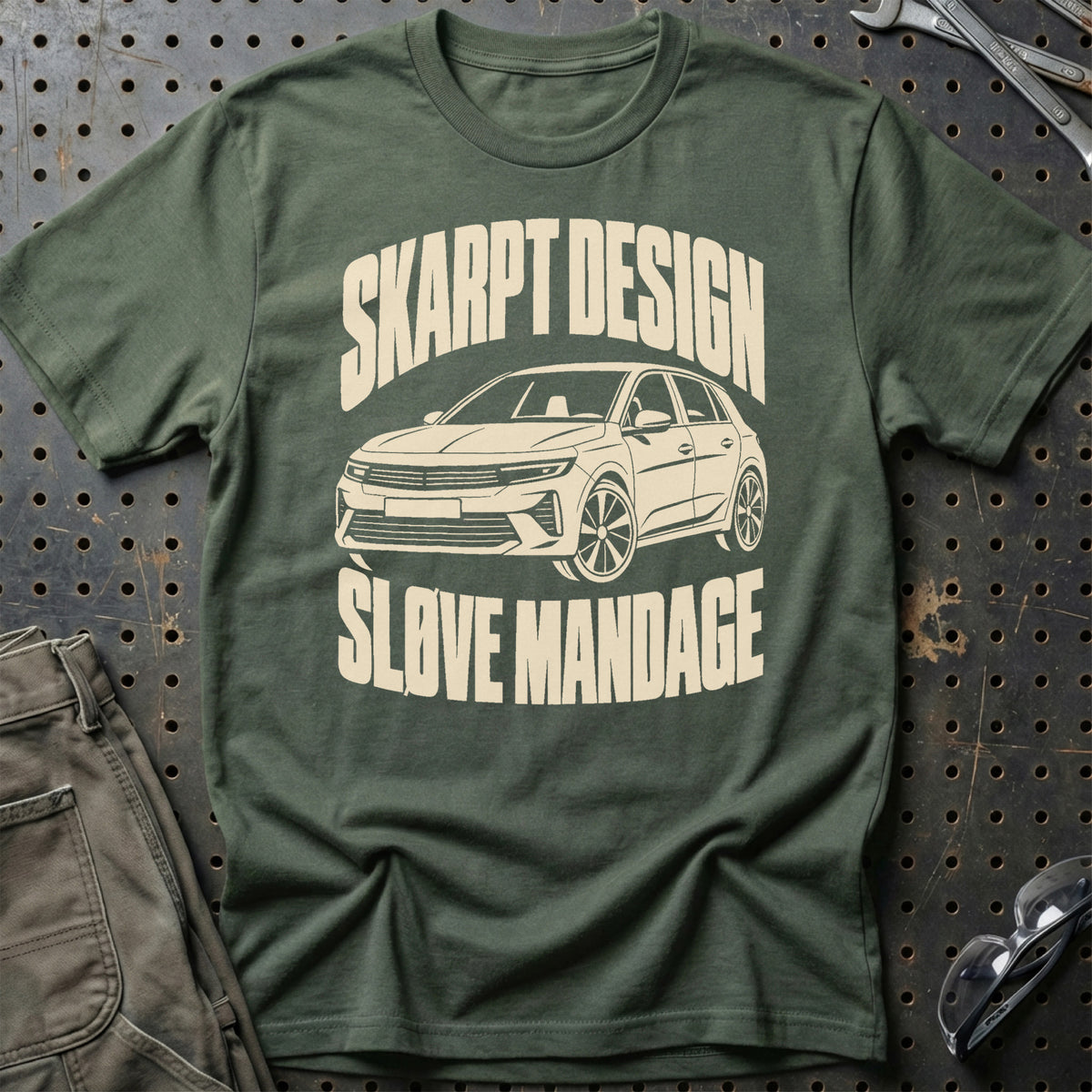
Opel Astra L – Skarpt design sløve mandage – Unisex T-Shirt – Grøn Militær