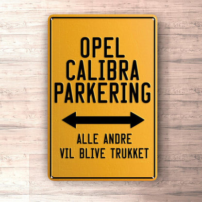 Opel Calibra Parkering Skilte, Musemåtte, Dørmåtte-Parking skilte-Opel-Garage Culture Shop- garage - man cave - merchandise