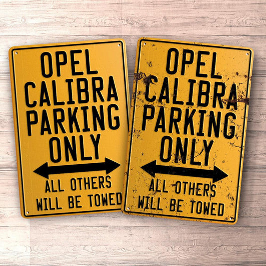 Opel Calibra Parking Only Skilte, Musemåtte, Dørmåtte-Parking skilte-Opel-Garage Culture Shop- garage - man cave - merchandise