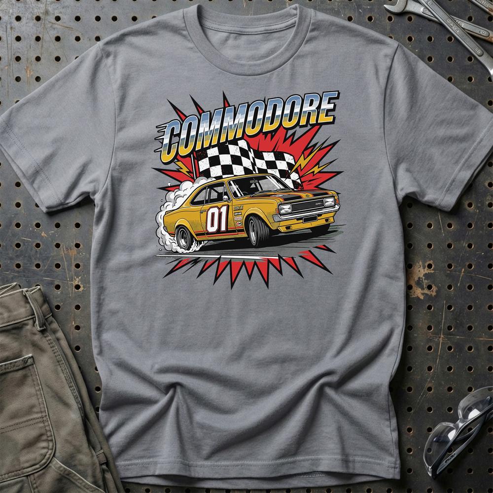 Opel Commodore A GS/E 1970’er Klassiker T-Shirt-Beklædning-Opel-Grå Sport-S-Garage Culture Shop- garage - man cave - merchandise