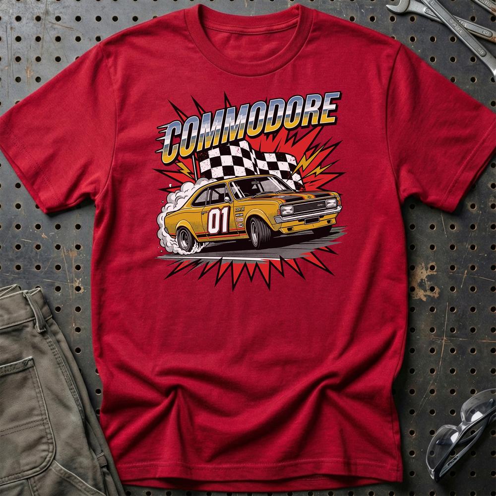 Opel Commodore A GS/E 1970’er Klassiker T-Shirt-Beklædning-Opel-Rød-S-Garage Culture Shop- garage - man cave - merchandise