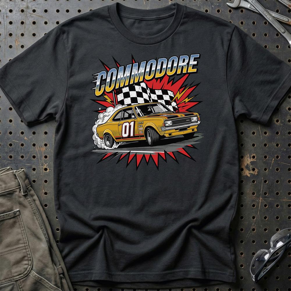 Opel Commodore A GS/E 1970’er Klassiker T-Shirt-Beklædning-Opel-Sort-S-Garage Culture Shop- garage - man cave - merchandise