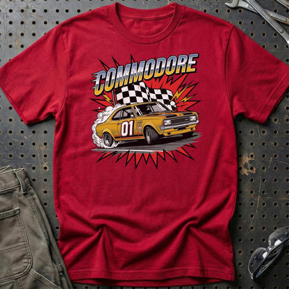 Opel Commodore A GS/E 1970’er Klassiker - Unisex T-Shirt-Beklædning-Opel-Rød-S-Garage Culture Shop- garage - man cave - merchandise