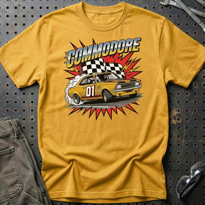 Opel Commodore A GS/E 1970’er Klassiker - Unisex T-Shirt-Beklædning-Opel-Guld-S-Garage Culture Shop- garage - man cave - merchandise