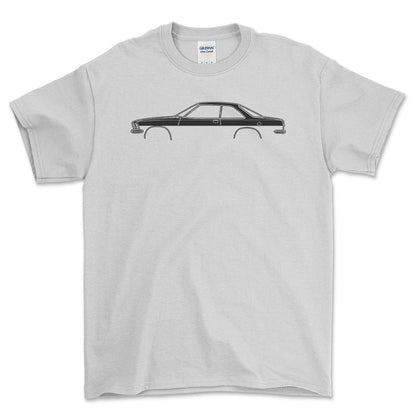 Opel Commodore B Coupe Silhuet - Unisex T-Shirt , Bomuld-Beklædning-Opel-Hvid-S-Forside-Garage Culture Shop- garage - man cave - merchandise