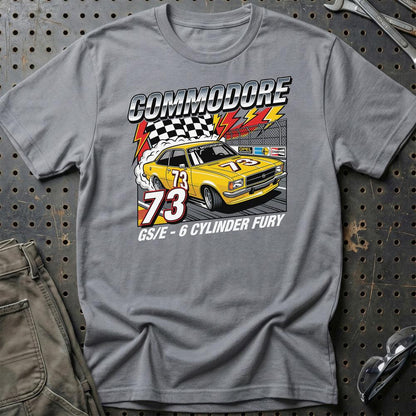 Opel Commodore B GS/E 1973 6 Cylinder Fury - Unisex T-Shirt-Beklædning-Opel-Grå Sport-S-Garage Culture Shop- garage - man cave - merchandise