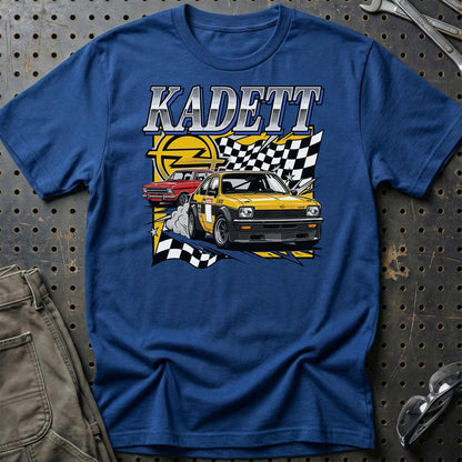 Opel Kadett Classic German Racing Legend - Unisex T-Shirt-Beklædning-Opel-Blå Royal-S-Garage Culture Shop- garage - man cave - merchandise
