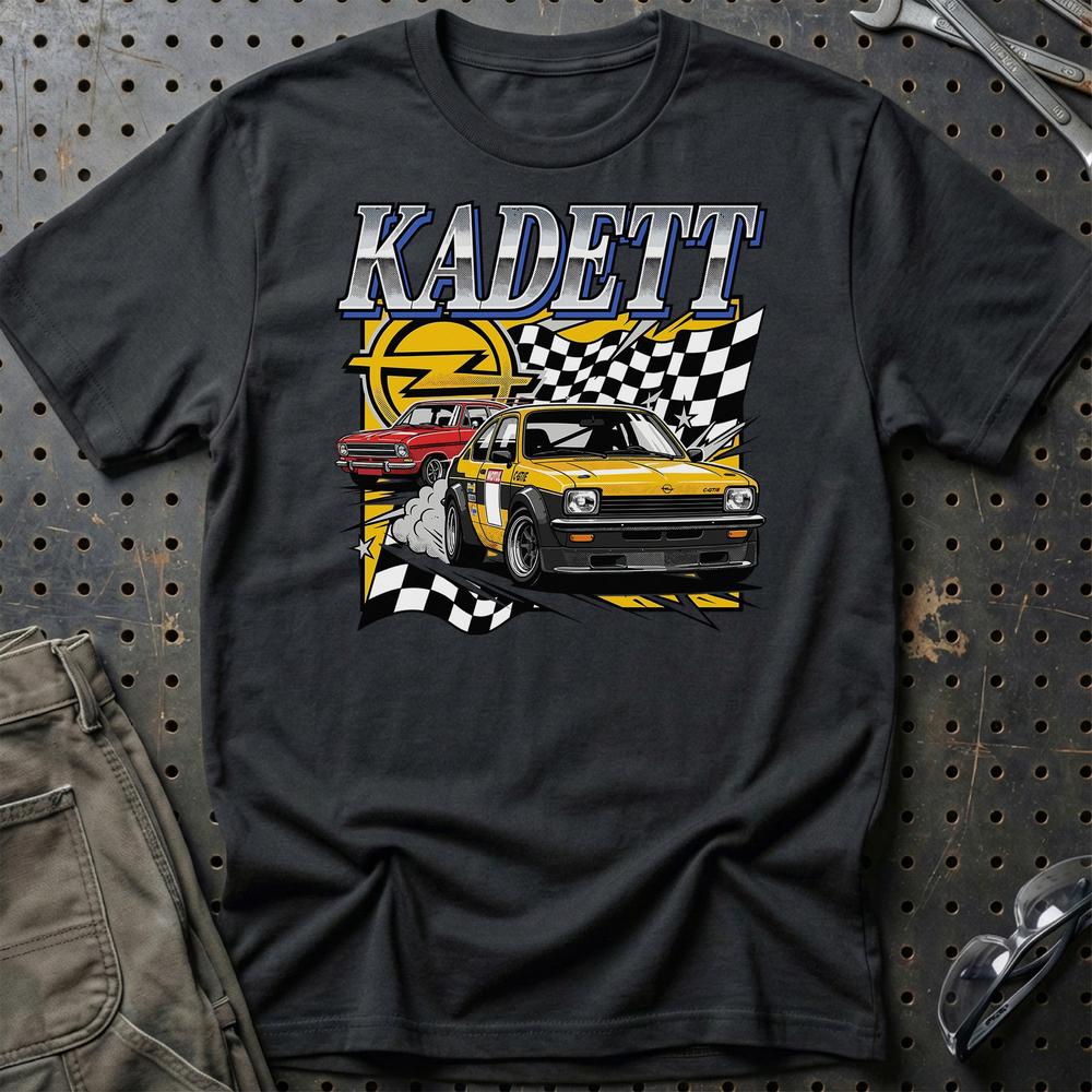 Opel Kadett Classic German Racing Legend - Unisex T-Shirt-Beklædning-Opel-Sort-S-Garage Culture Shop- garage - man cave - merchandise