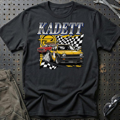 Opel Kadett Classic German Racing Legend - Unisex T-Shirt-Beklædning-Opel-Sort-S-Garage Culture Shop- garage - man cave - merchandise