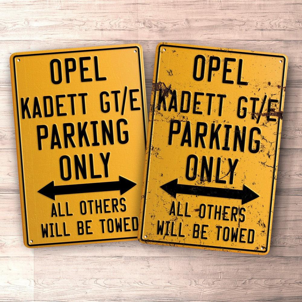 Opel Kadett Gt/E Parking Only Skilte, Musemåtte, Dørmåtte-Parking skilte-Opel-Garage Culture Shop- garage - man cave - merchandise