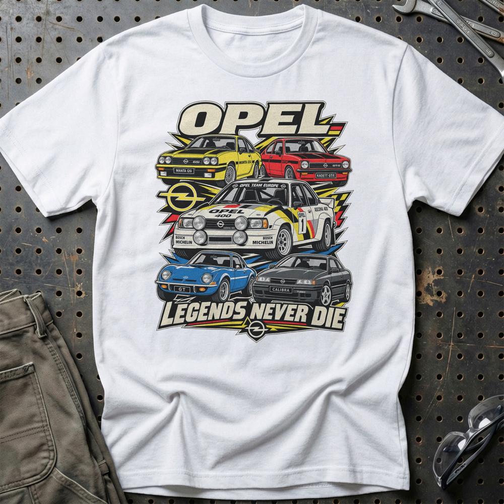 
Produktbillede af Opel Legends Never Die T-Shirt