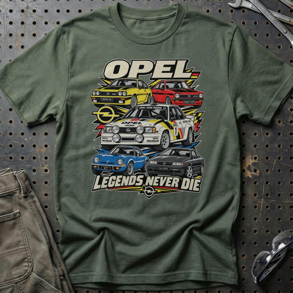 
Produktbillede af Opel Legends Never Die T-Shirt