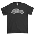 Opel Olympia Old School Typography T-Shirt-Beklædning-Opel-Sort-S-Garage Culture Shop- garage - man cave - merchandise