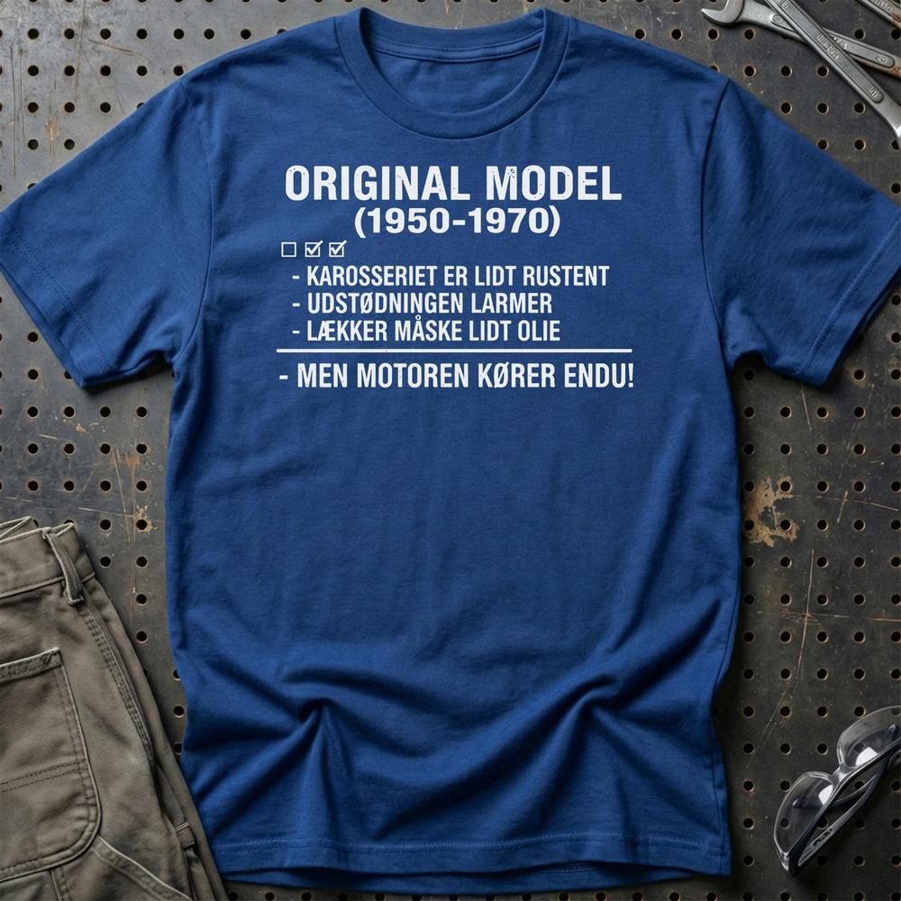 Original Model - Gammel Men Driftssikker T-Shirt-Beklædning-Garage Culture-Blå Royal-S-Garage Culture Shop- garage - man cave - merchandise