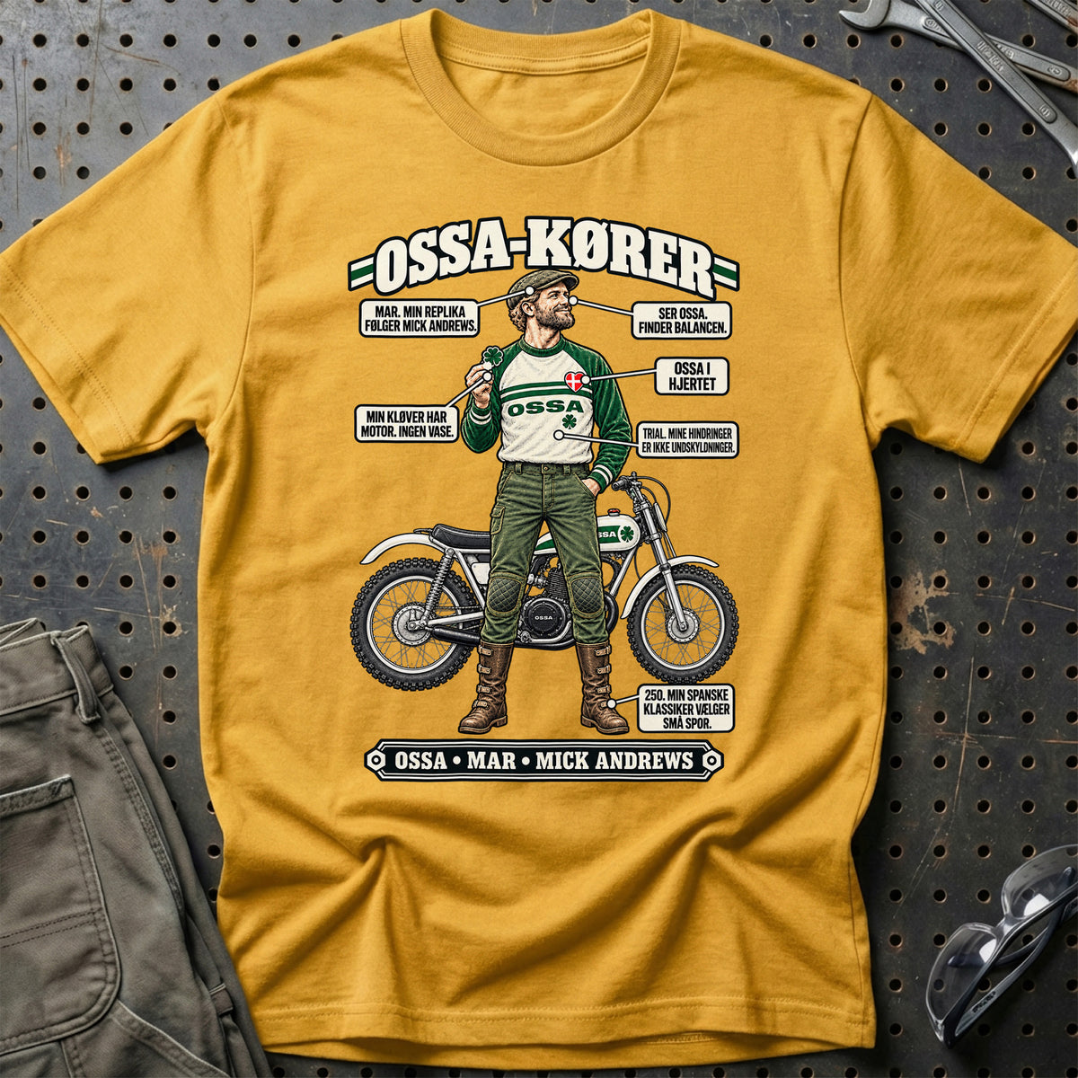 
Ossa-Kører T-Shirt – Guld