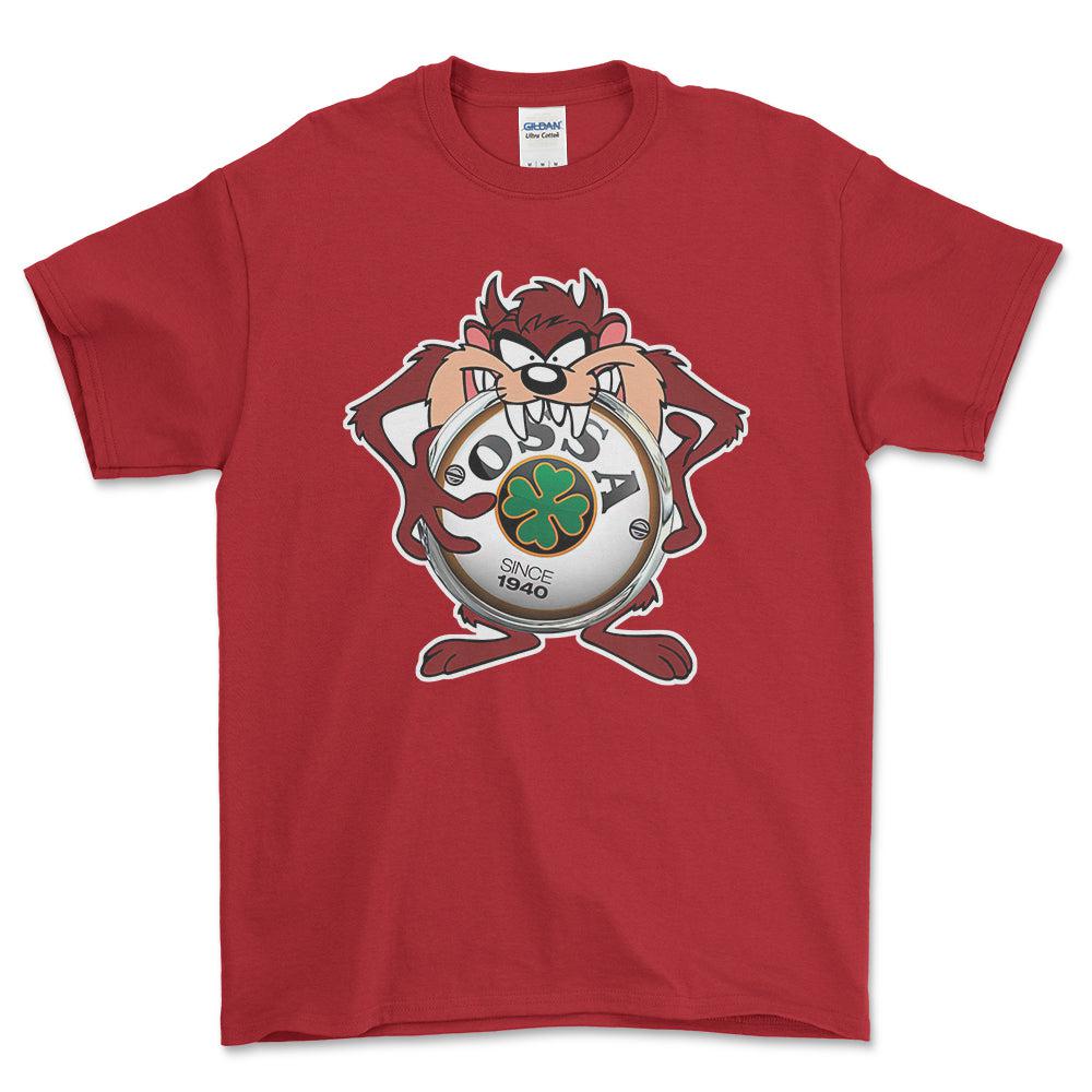 Ossa TAZ Unisex T-Shirt , Bomul-Beklædning-Ossa-Rød-S-Forside-Garage Culture Shop- garage - man cave - merchandise