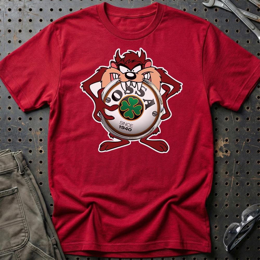 Ossa TAZ Unisex T-Shirt , Bomul-Beklædning-Ossa-Rød-S-Garage Culture Shop- garage - man cave - merchandise
