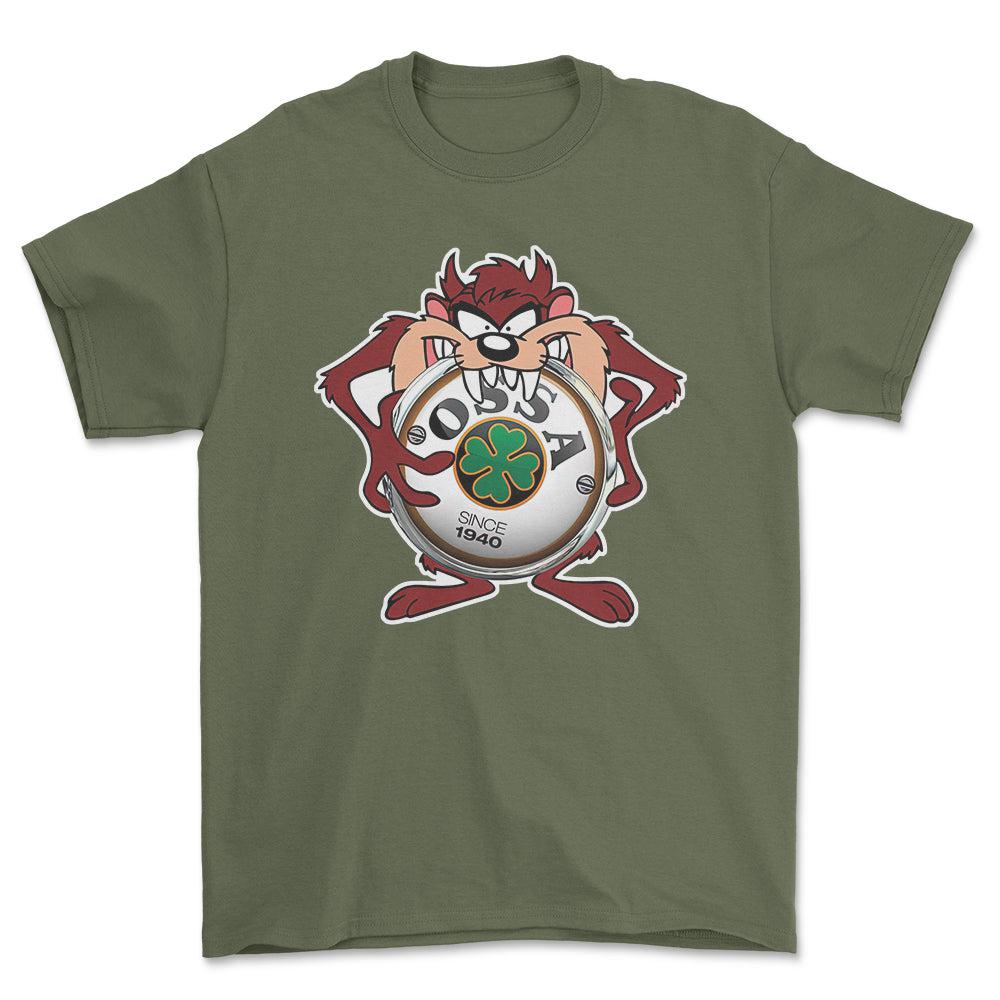 Ossa TAZ Unisex T-Shirt , Bomul-Beklædning-Ossa-Grøn Militær-S-Forside-Garage Culture Shop- garage - man cave - merchandise