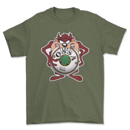 Ossa TAZ Unisex T-Shirt , Bomul-Beklædning-Ossa-Grøn Militær-S-Forside-Garage Culture Shop- garage - man cave - merchandise
