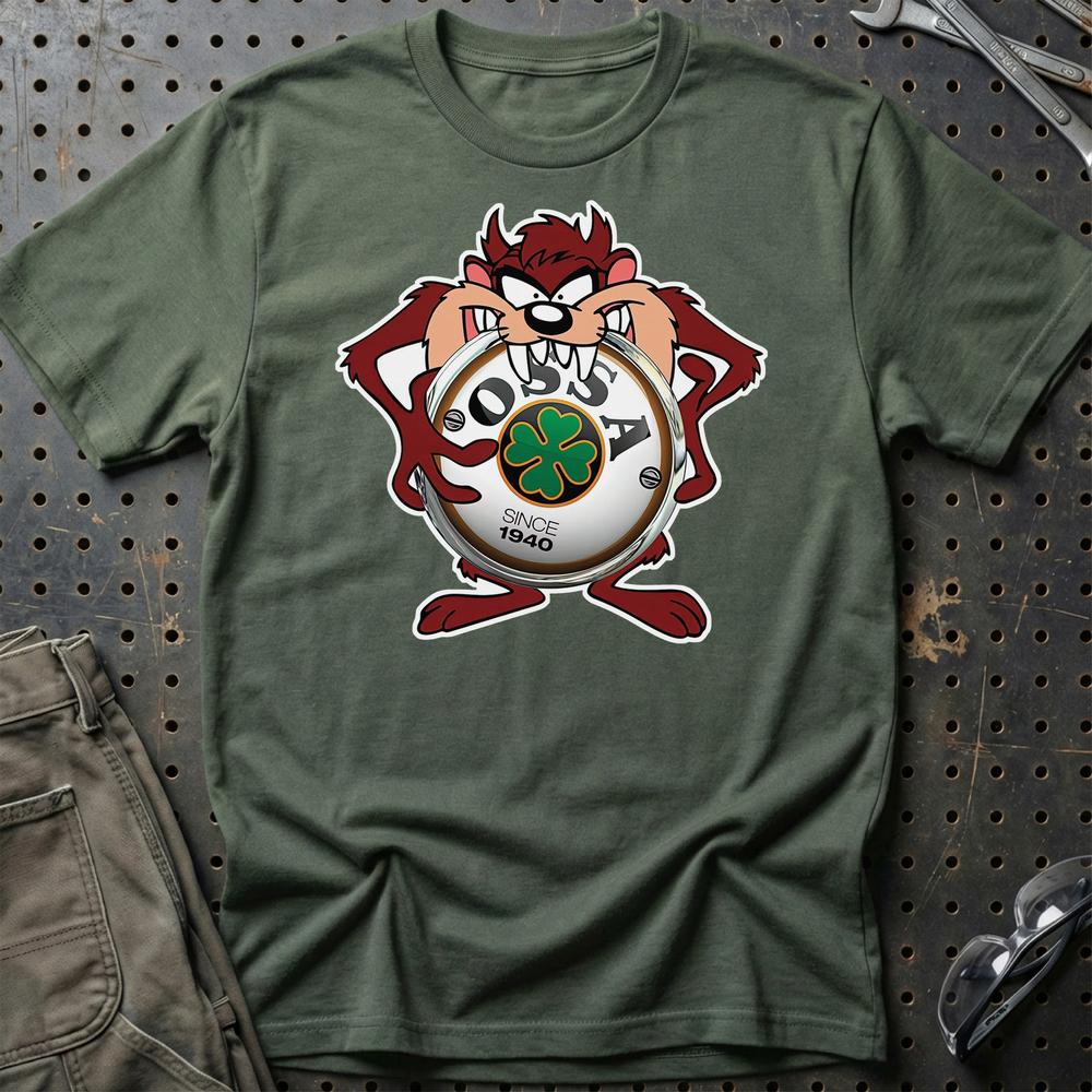 Ossa TAZ Unisex T-Shirt , Bomul-Beklædning-Ossa-Grøn Militær-S-Garage Culture Shop- garage - man cave - merchandise