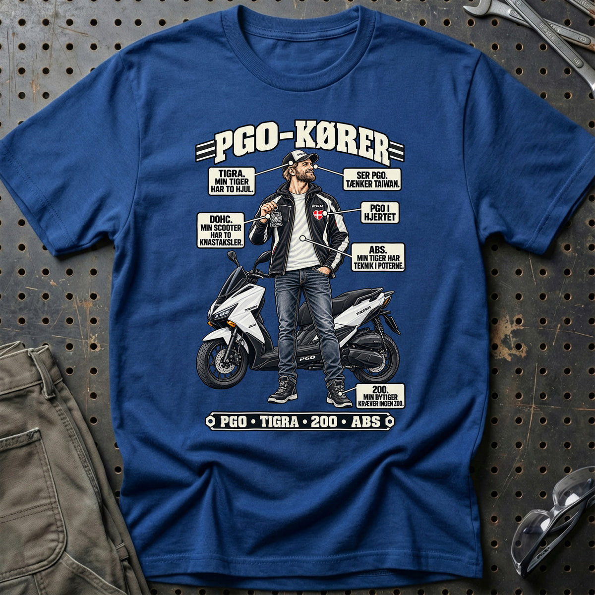 
PGO-Kører T-Shirt – Blå Royal