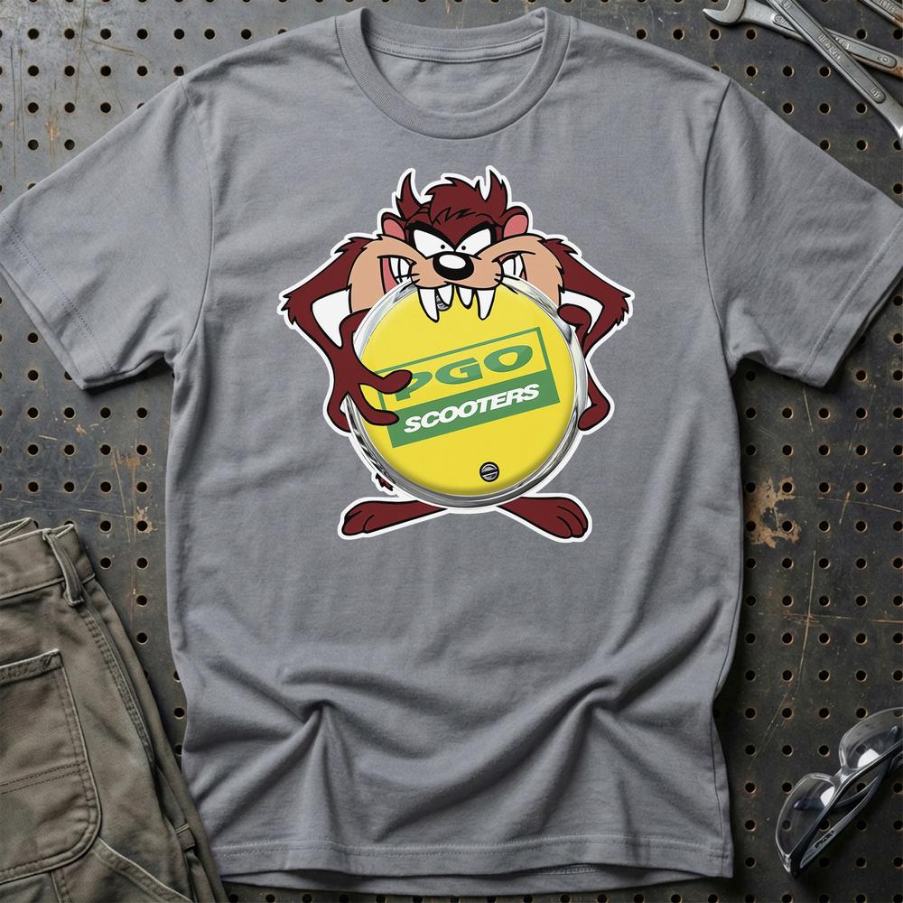 PGO TAZ Unisex T-Shirt , Bomuld-Beklædning-PGO-Grå Sport-S-Garage Culture Shop- garage - man cave - merchandise