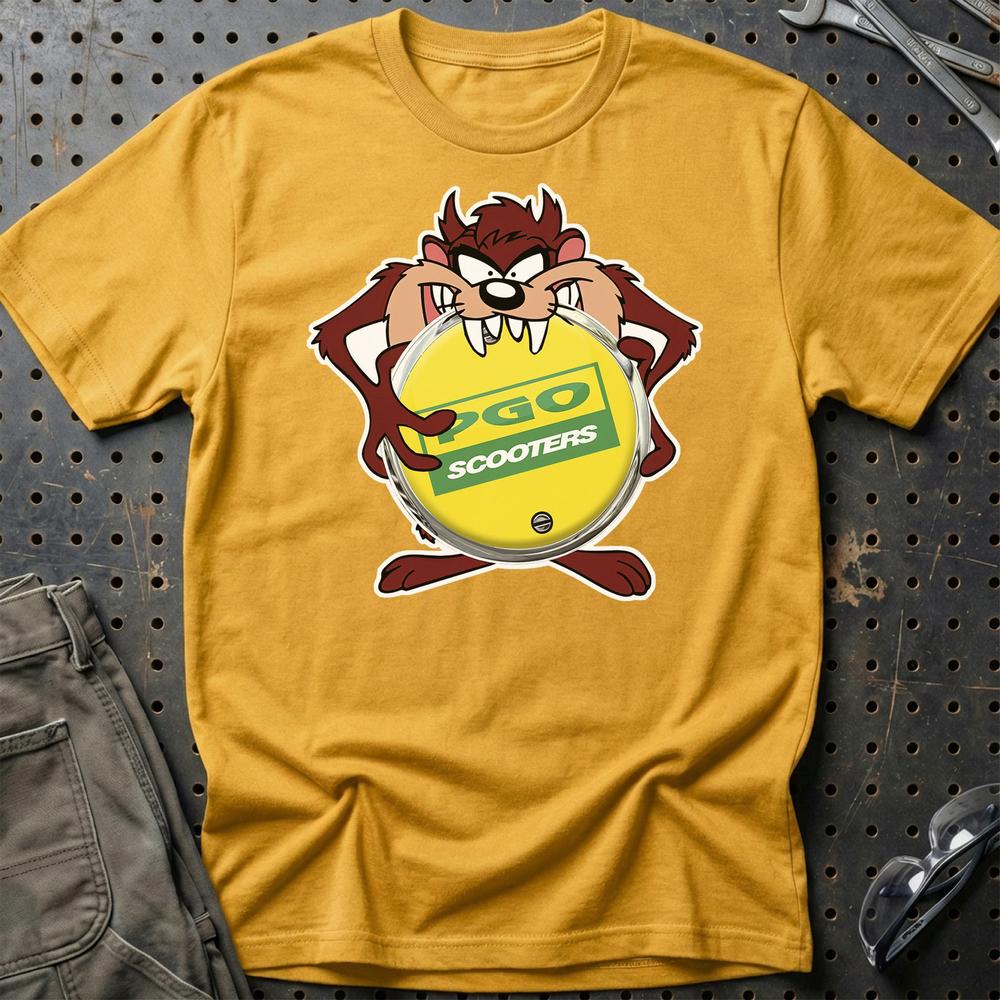 PGO TAZ Unisex T-Shirt , Bomuld-Beklædning-PGO-Guld-S-Garage Culture Shop- garage - man cave - merchandise