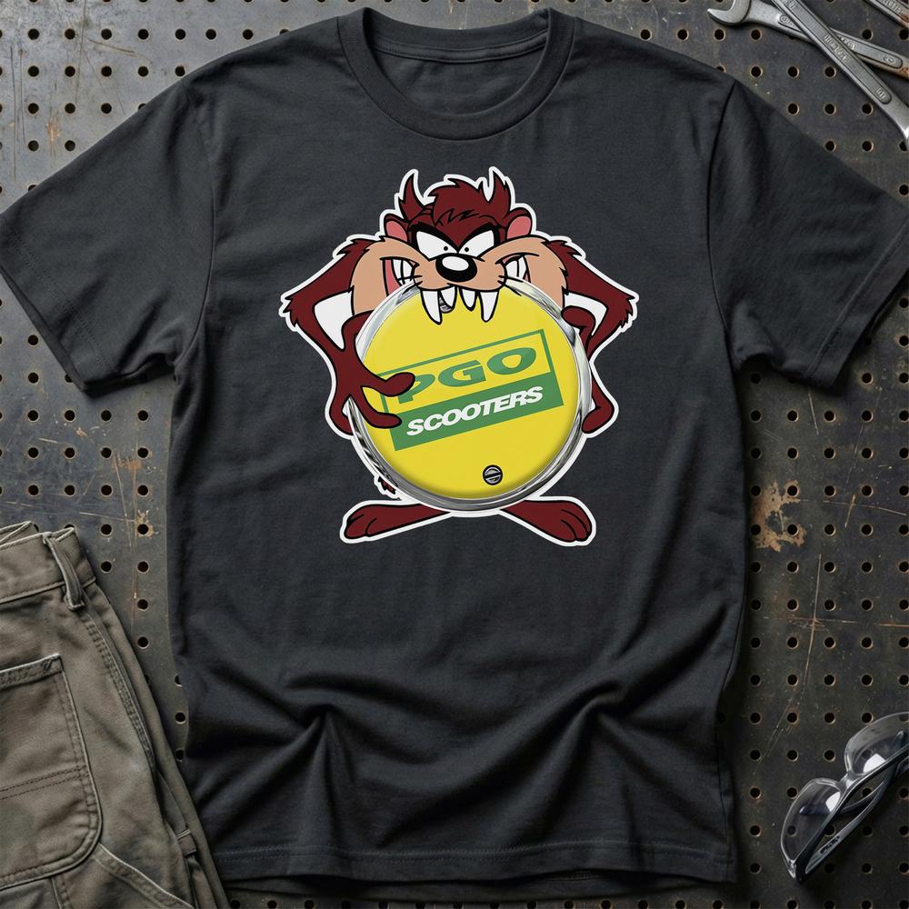 PGO TAZ Unisex T-Shirt , Bomuld-Beklædning-PGO-Sort-S-Garage Culture Shop- garage - man cave - merchandise