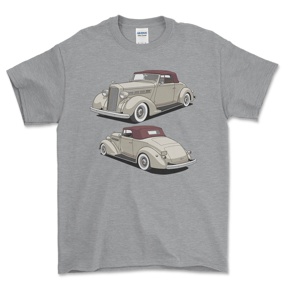 Packard 120 Convertible 1937 - Unisex T-Shirt-Beklædning-Packard-Garage Culture Shop- garage - man cave - merchandise