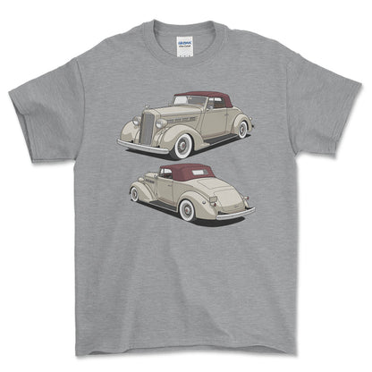 Packard 120 Convertible 1937 - Unisex T-Shirt-Beklædning-Packard-Garage Culture Shop- garage - man cave - merchandise