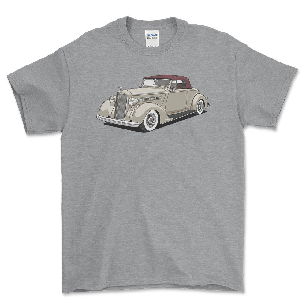 Packard 120 Convertible 1937 - Unisex T-Shirt-Beklædning-Packard-Garage Culture Shop- garage - man cave - merchandise