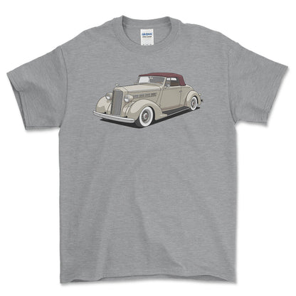 Packard 120 Convertible 1937 - Unisex T-Shirt-Beklædning-Packard-Garage Culture Shop- garage - man cave - merchandise