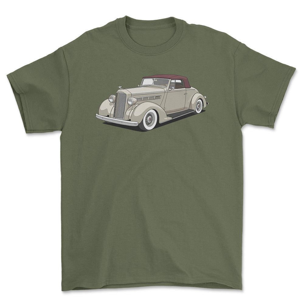 Packard 120 Convertible 1937 - Unisex T-Shirt-Beklædning-Packard-Garage Culture Shop- garage - man cave - merchandise